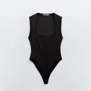 Black Sleeveless Bodysuit